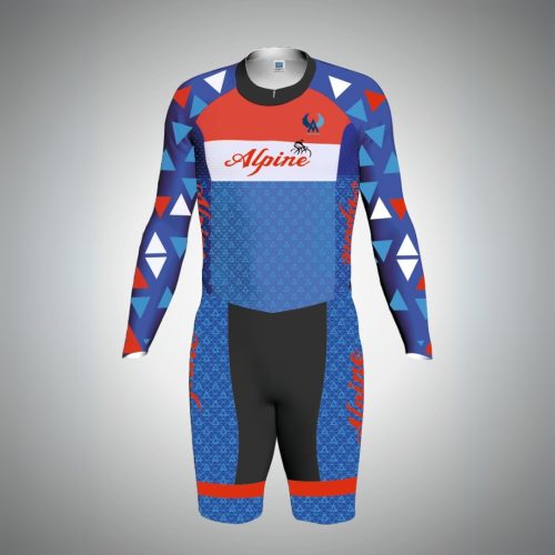 Alpine Skinsuit - Blue And Red